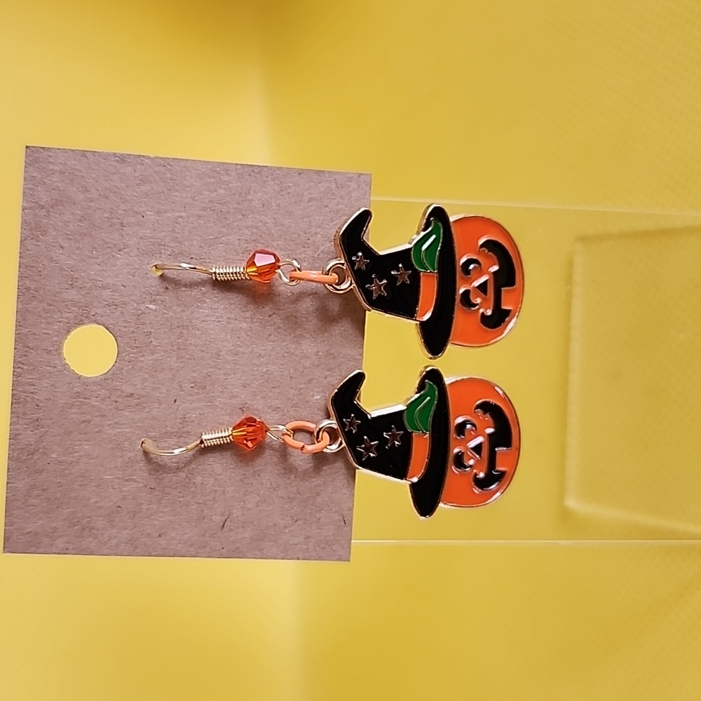 Jack-o-lantern earrings